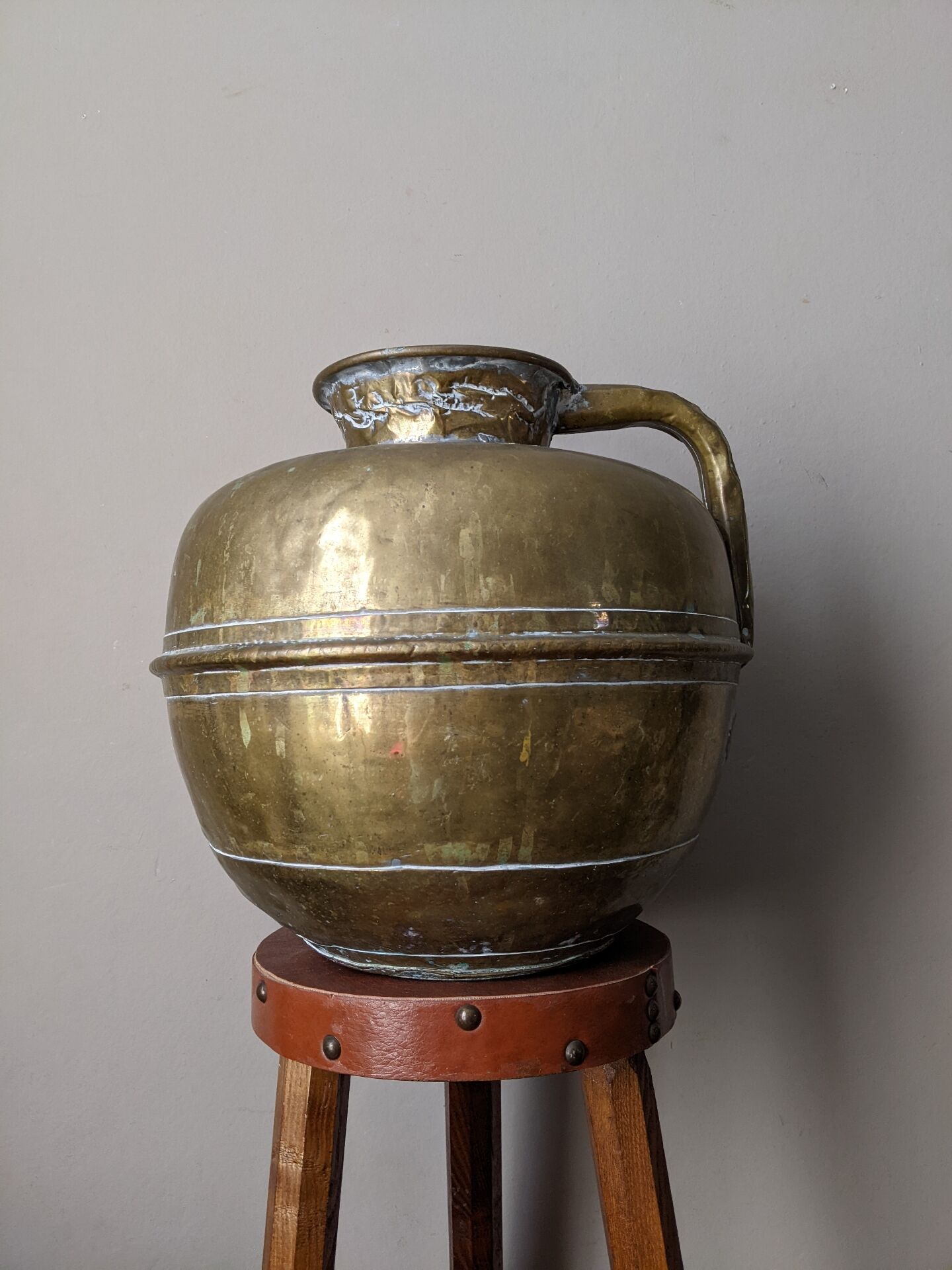 Handcrafted brass pitcher country decoration