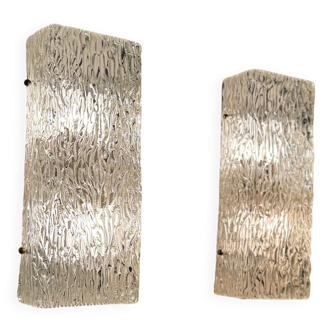 Pair of Austrian Large Midcentury Murano “Florian” Wall Sconce by Kalmar Fr