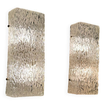 Pair of Austrian Large Midcentury Murano “Florian” Wall Sconce by Kalmar Fr