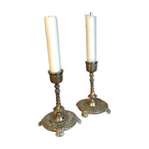 Bougeoirs de table en - bronze xixe