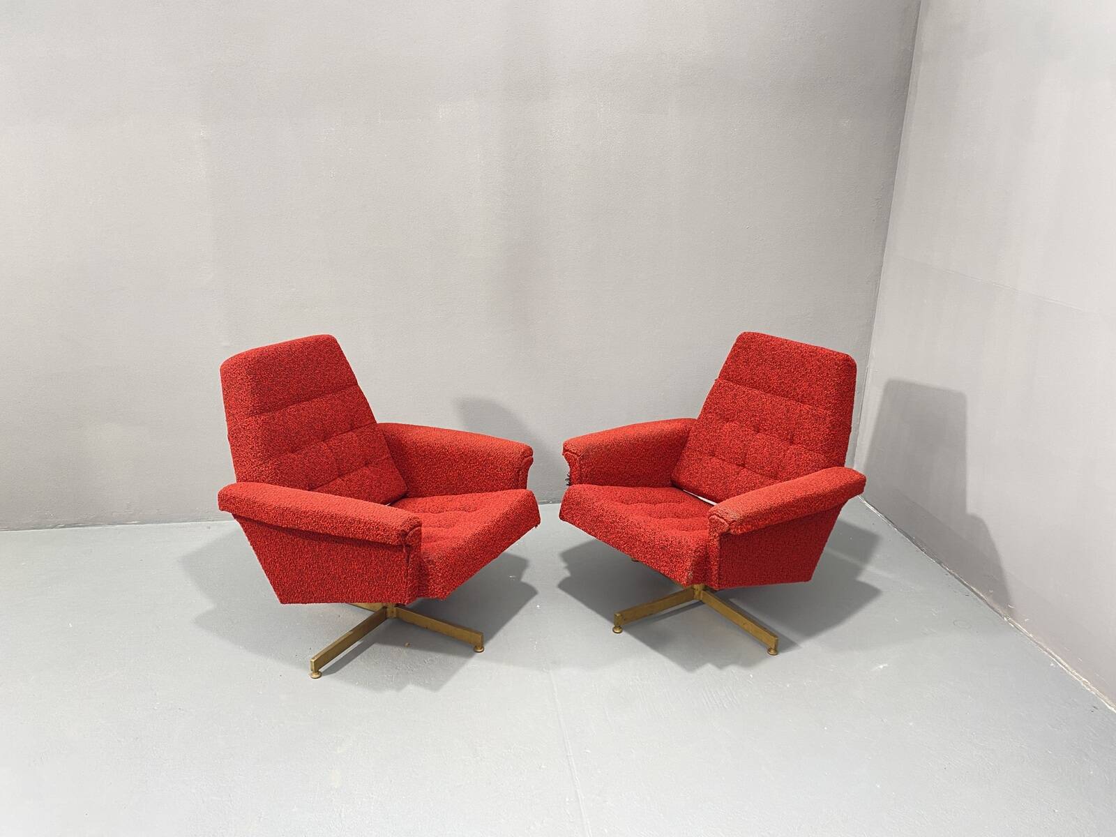 Pair of Vintage Swivel Armchairs from Up Zavody, 1970s
