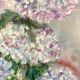 Bouquet of hydrangeas, oil on canvas