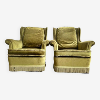 Set of 2 vintage armchairs / club armchairs / vintage armchairs