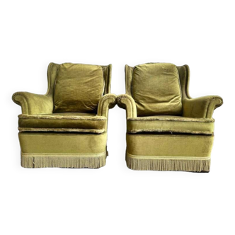 Ensemble de 2 fauteuils vintage / fauteuils club / fauteuils vintage