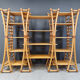 Vintage bamboo wall unit, 1970s