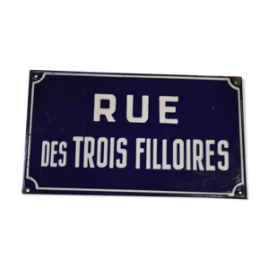 Plaque de rue émaillée rue des