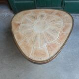 Coffee table signee Barrois faussile vintage