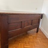 Grand coffre ancien en chêne massif – XIXe – belle patine d’origine