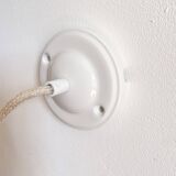 White opaline pendant light