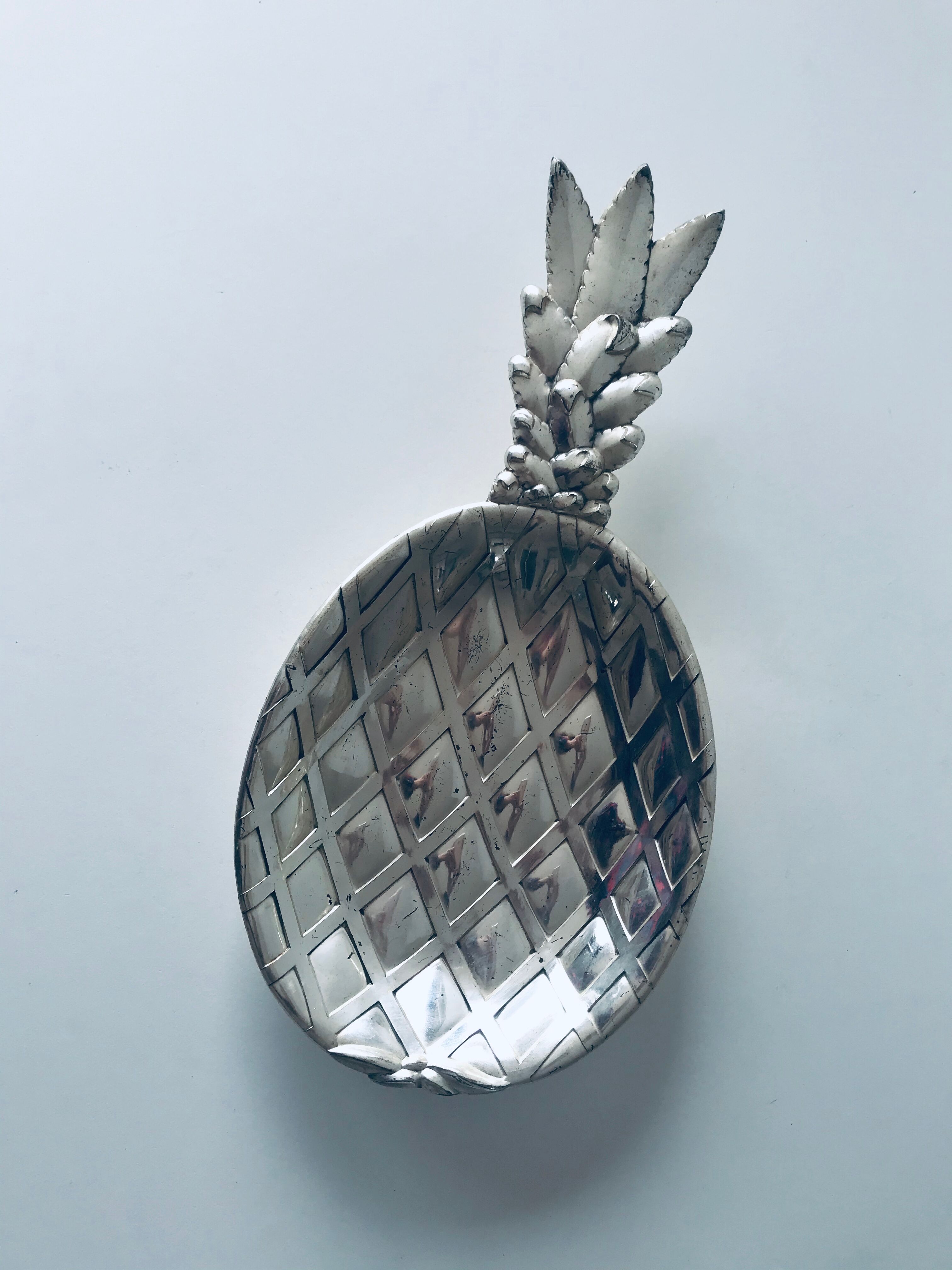 Silver pineapple dish