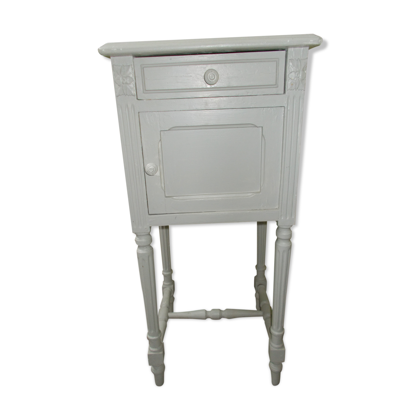 Powdered white chevet - selette marble