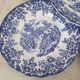 6 earthenware plates with floral and pastoral scene motifs