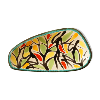 Plate on pedestal Gabriel Fourmaintraux circa 1960