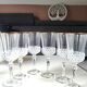 Lot of 6 x Large Wine Glasses. Valencay Gold/Crystal d'Arques model.