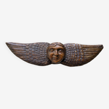 Tête d'ange en bois sculpté