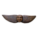 Carved wooden angel head