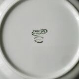 6 deep plates, with a calotte in Limoges porcelain by Ph. Deshoulières