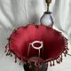 Clichy glass base table lamp with 20th-century lampshade