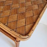 Vintage rattan side table