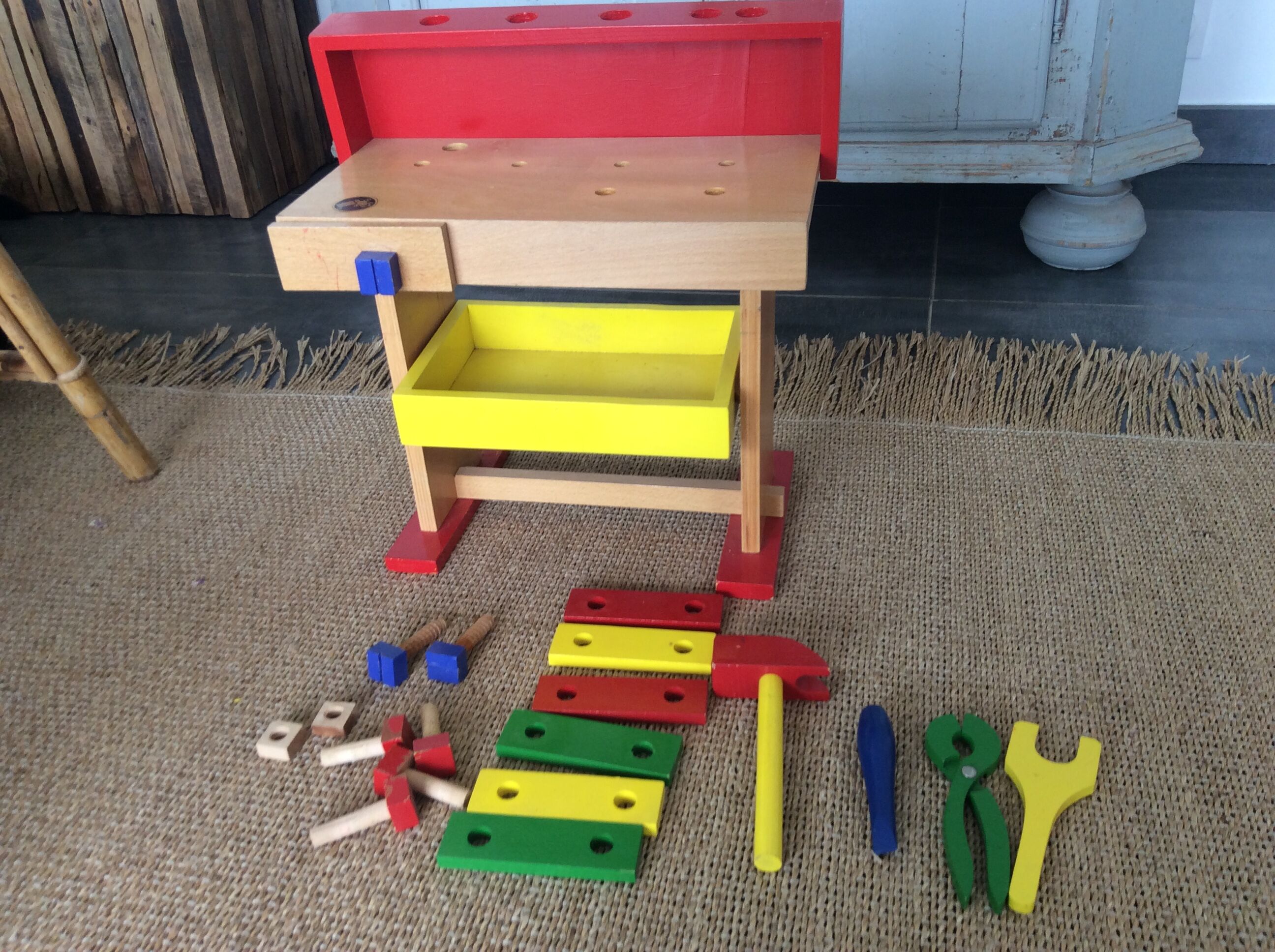 Child wooden workbench