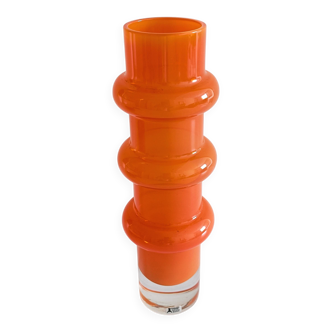 Scandinavian Modern Hooped Glass Vase by Aseda, Sweden 1960s