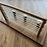 Stylish Mid Century Modern Coat Rack with Wooden Shelves - Charming Vintage Inspired Coat Hanger - S