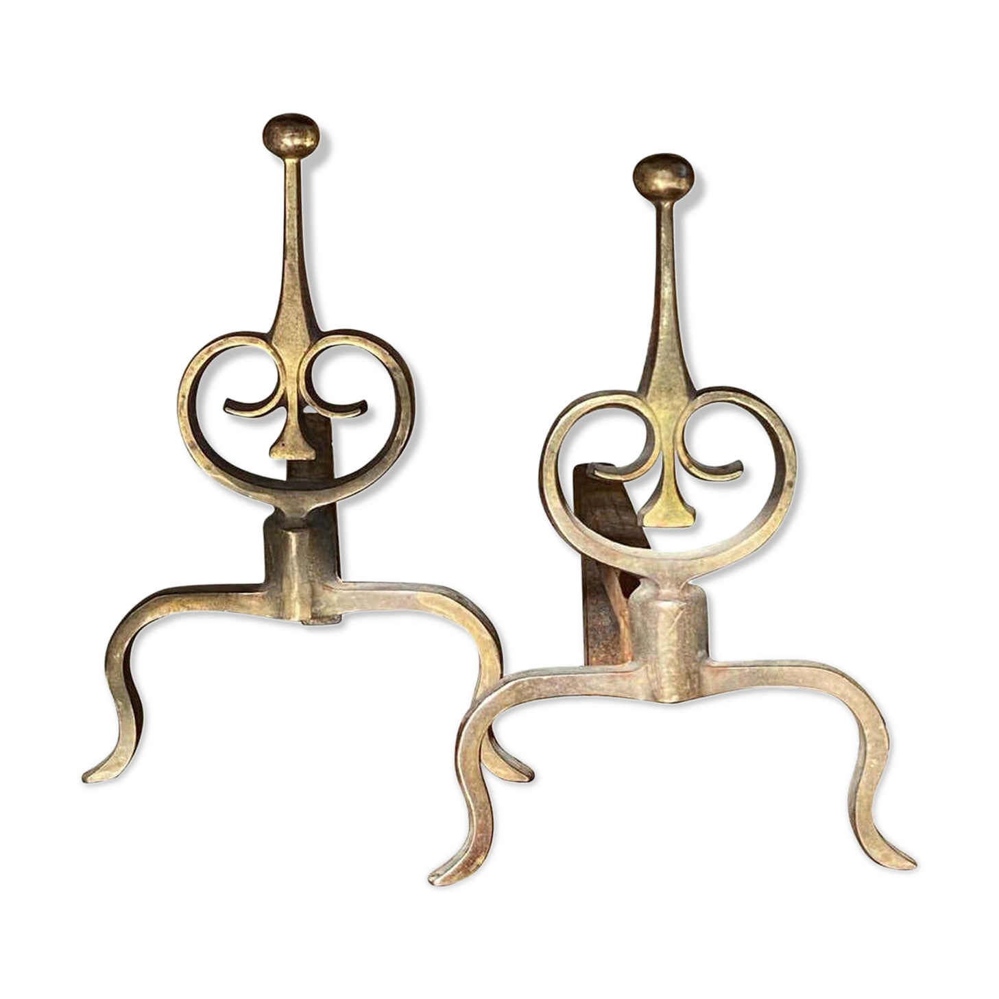 Pair of cast and bronze channels, early 20th