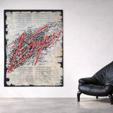 Bernard Quentin The Passage of Time hand-tufted wool art tapestry France 1998