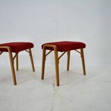 1960s Ludvik Volak beech stools by Drevopodnik Holesov, Czechoslovakia