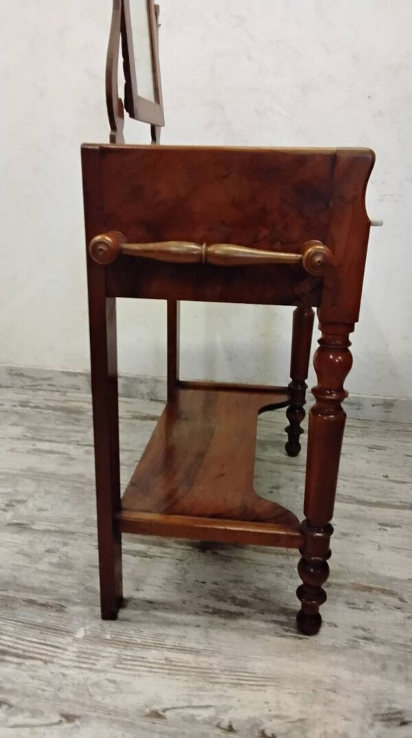 Coiffeuse / meuble de toilette ancien bois et marbre