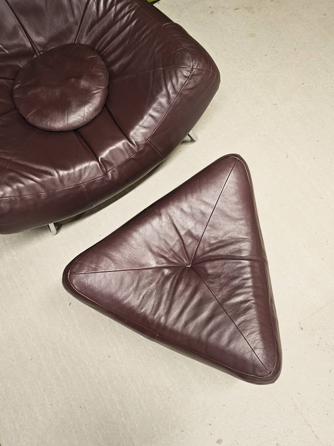 Chili leather armchair with ottoman by Paul Falkenberg