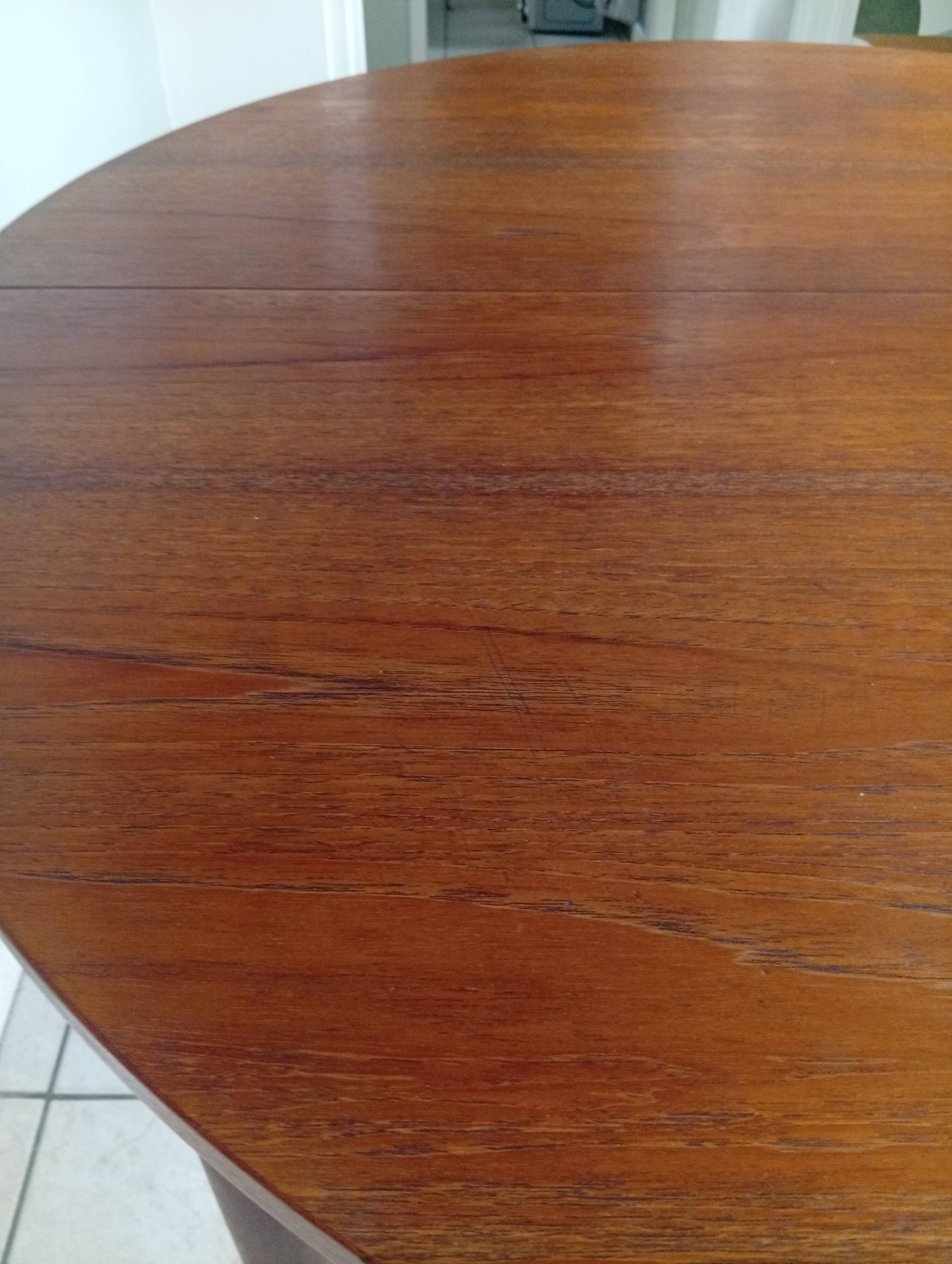Danish table Frem Røjle Hans Olsen extendable round Scandinavian