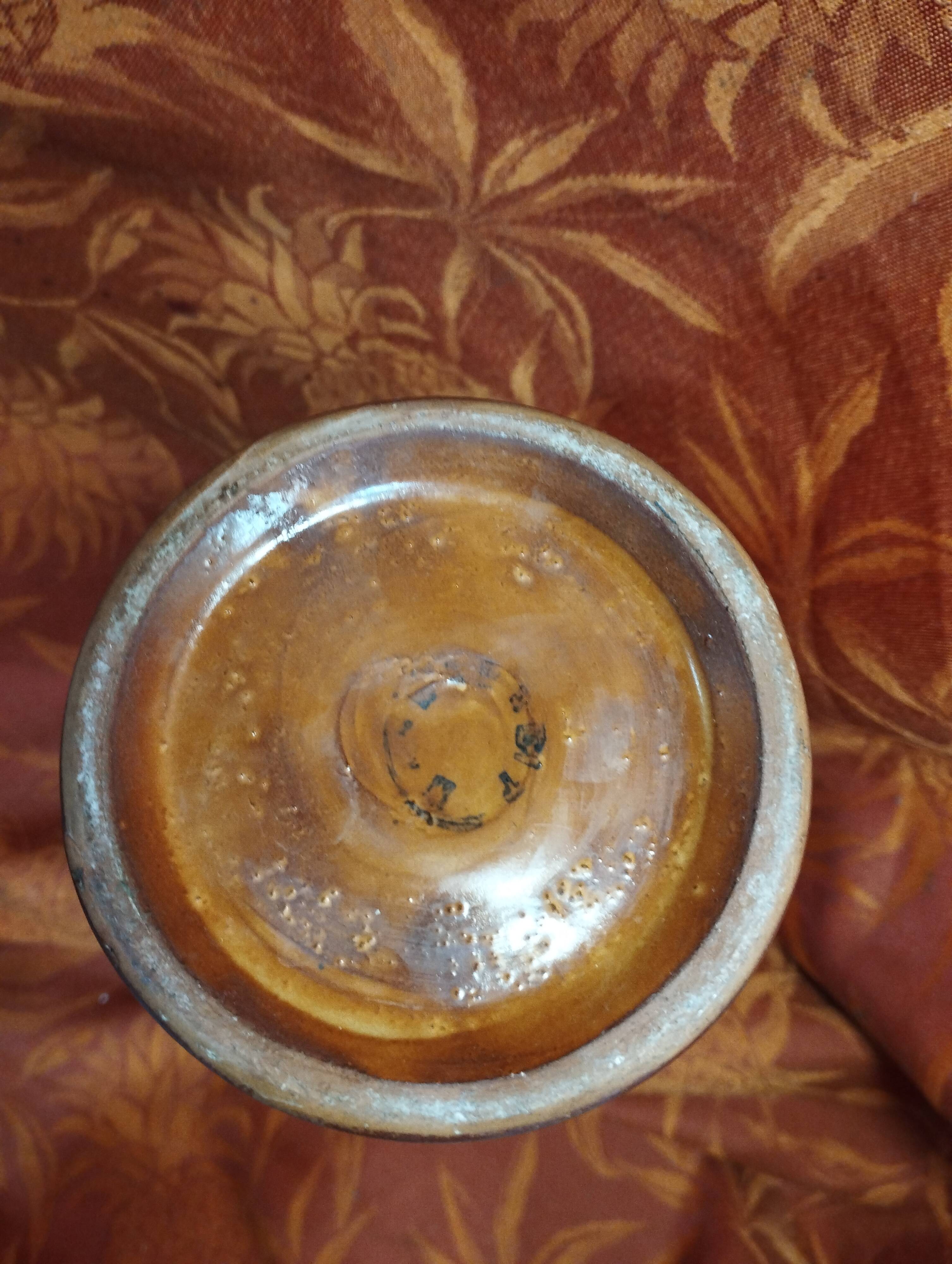 old ceramic tulip vase - signed pottery