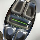 Plat Alessi inox compartimenté