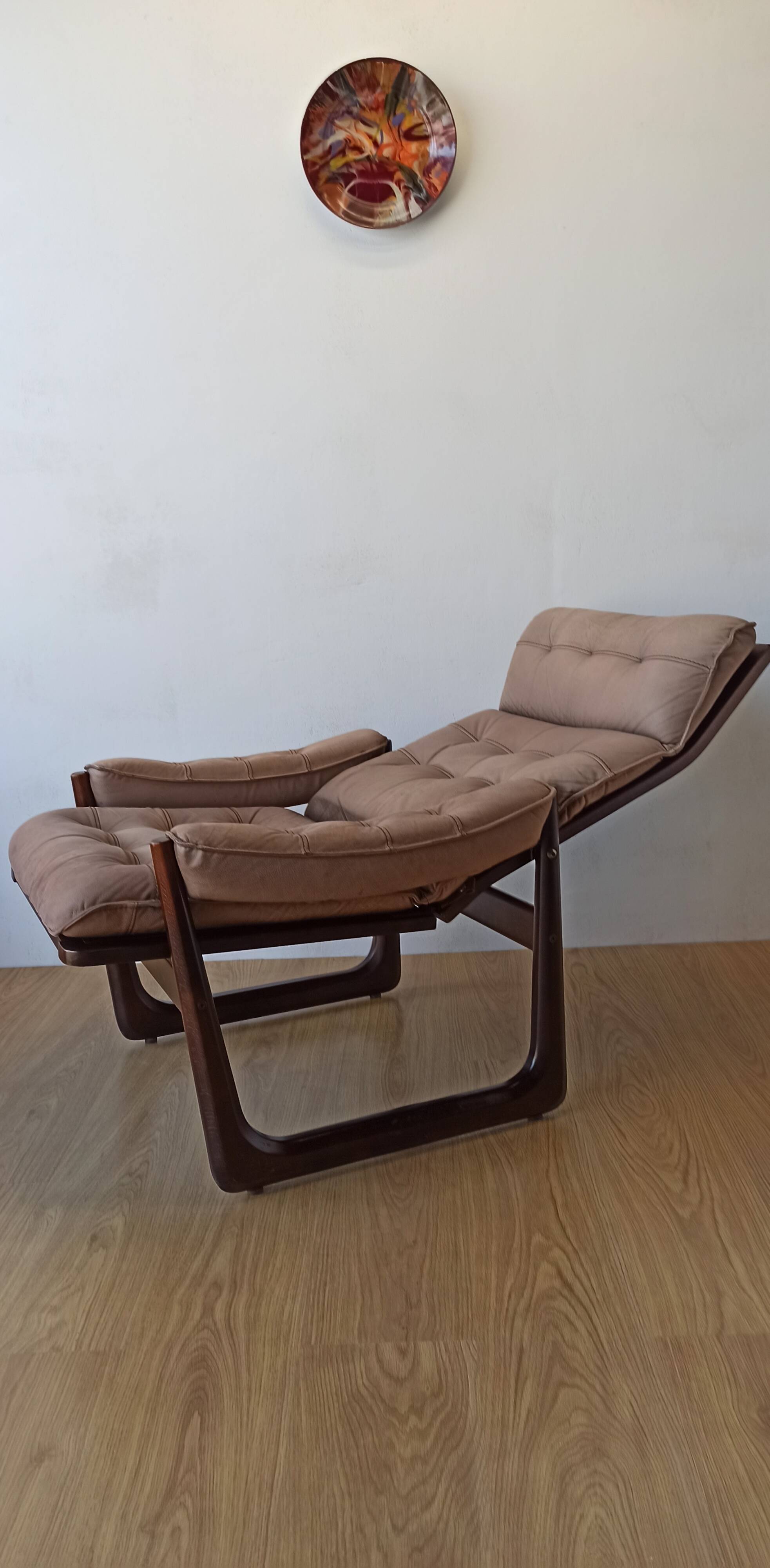 Genega Møbler leather armchair, Denmark, 1960s.