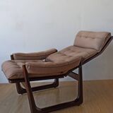 Genega Møbler leather armchair, Denmark, 1960s.