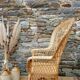 Fauteuil Emmanuelle en rotin vintage 1970