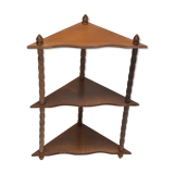 small wooden corner shelf