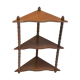 small wooden corner shelf