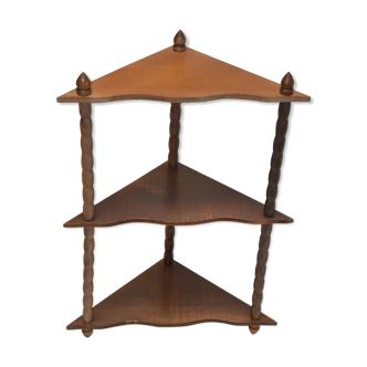 small wooden corner shelf