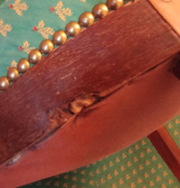 Ancienne banquette et ses deux chaises ancien salon  style Louis XV