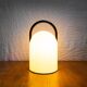 Tender table lamp in glass and metal by Lanciani Romolo for Tronconi, 1980s.