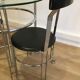 Glass round table and chairs 70/80