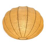 Modern mid-century German cocoon pendant lamp by Friedel Wauer for Goldkant Leuchten, 1960s.