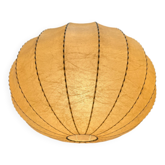 Modern mid-century German cocoon pendant lamp by Friedel Wauer for Goldkant Leuchten, 1960s.