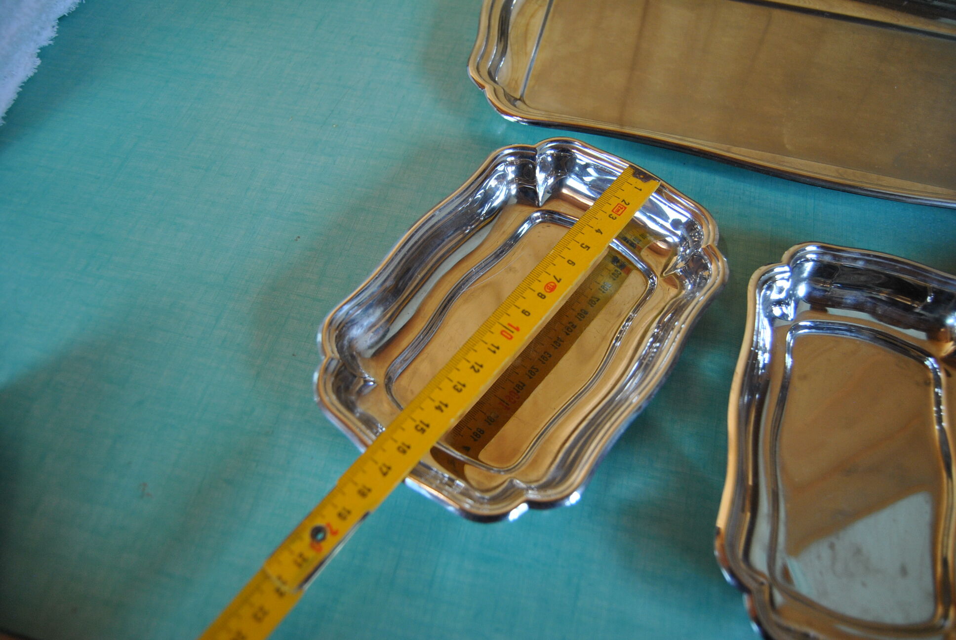 Set stainless steel trays, Jean Couzon