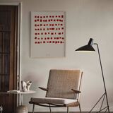 Abstract red art print 50x70cm