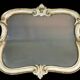 Antique 19th century lacquered and gilded silver and Mecca mirror