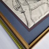 Nude study "Lydie" signed by François Xavier Josse, 50s, 71 x 54 cm