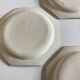Set of 4 plates Creil and Montereau octagonal pearls Directoire 1800